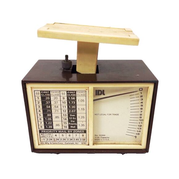 Vintage 1988 IDL Postal Priority Mail Rate Scale No. 32200 Tested 1lb Capacity - Picture 1 of 7